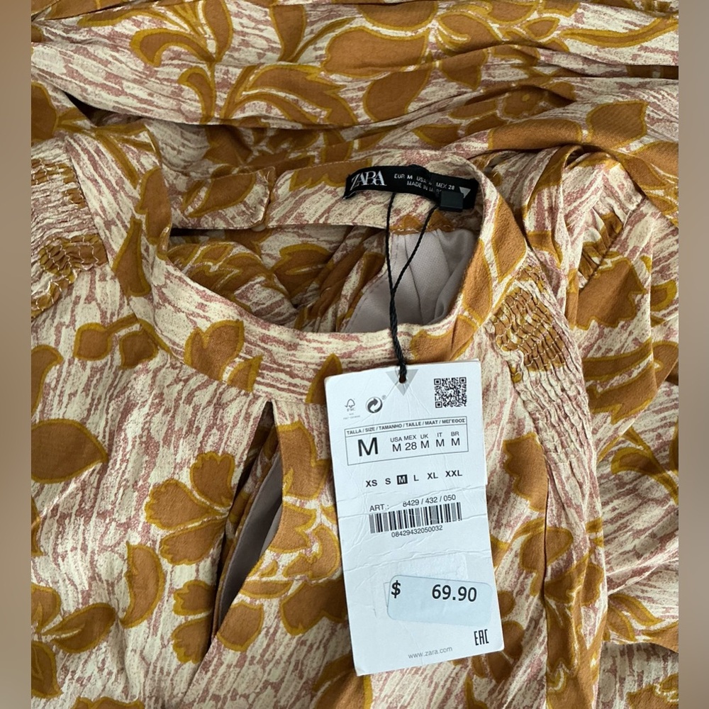 🆕 ZARA | Midi Floral Print Dress - Picture 7 of 10